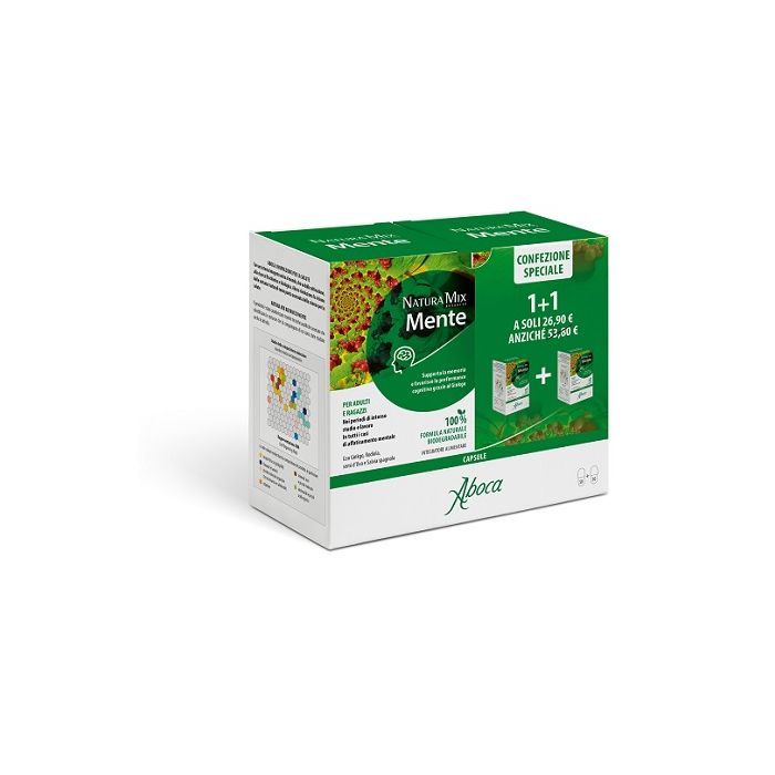 NATURA MIX ADVANCED MENTE CONFEZIONE SPECIALE 50 CAPSULE + 50 CAPSULE - Farmacianuova.eu