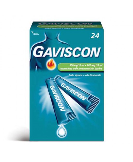 GAVISCON*24BUST 500+267MG/10ML - Farmacianuova.eu