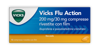 VICKS FLU ACTION*12CPR200+30MG - Farmacianuova.eu