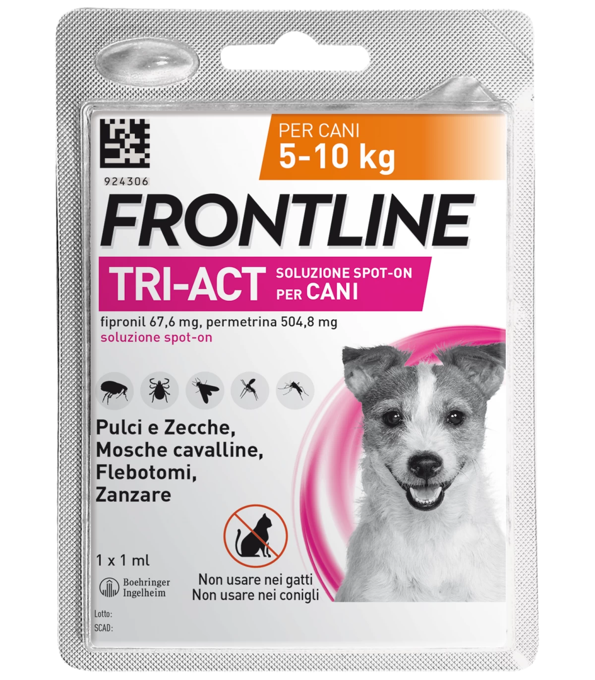 FRONTLINE TRI-ACT*1PIP 5-10KG - Farmacianuova.eu