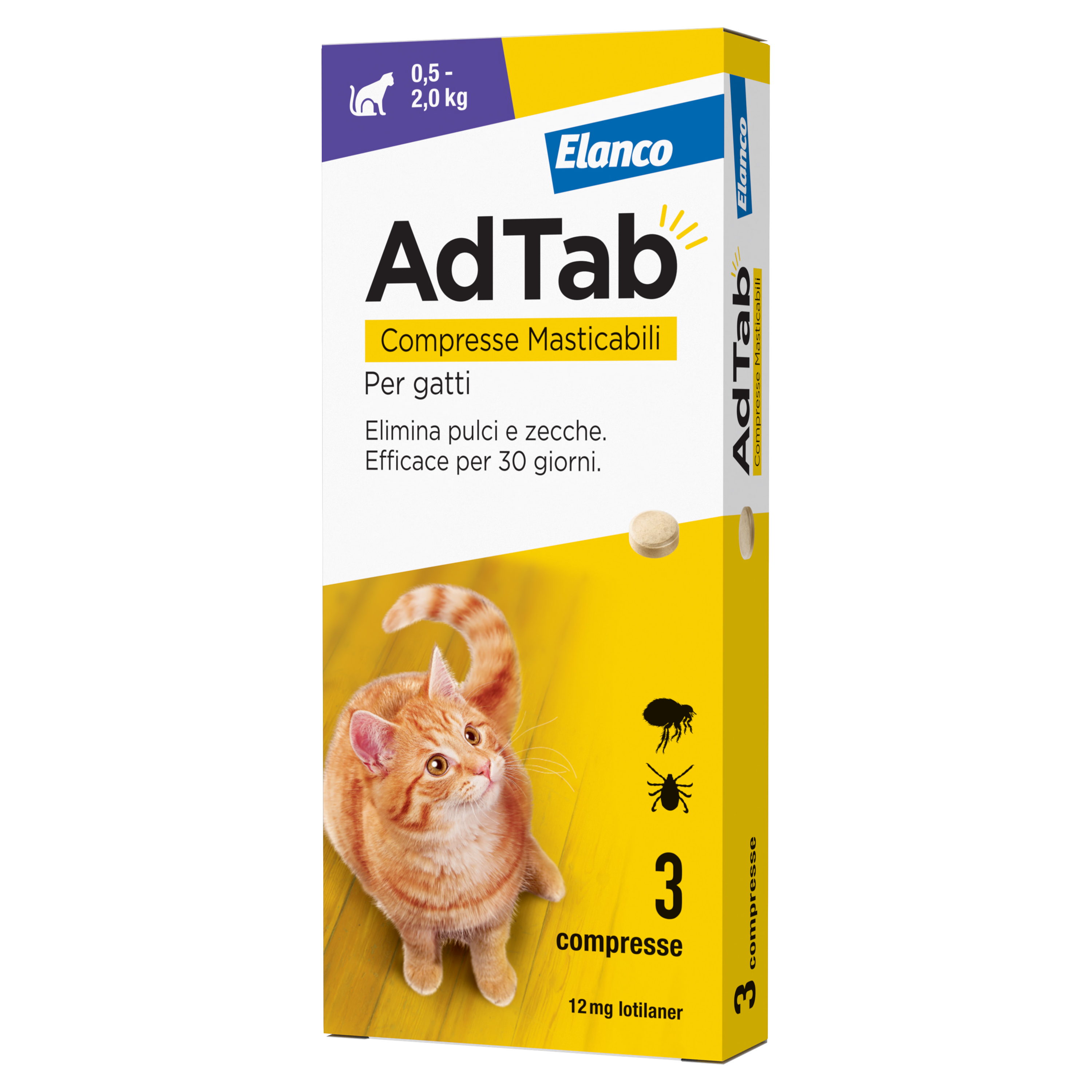 ADTAB*3CPR 12MG GATTI 0,5-2KG - Farmacianuova.eu