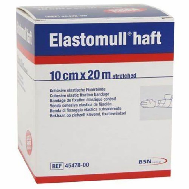 BENDA ELASTICA AUTOADESIVA ELASTOMULL HAFT COMPRESSIONE FORTE CM 10X20 M - Farmacianuova.eu