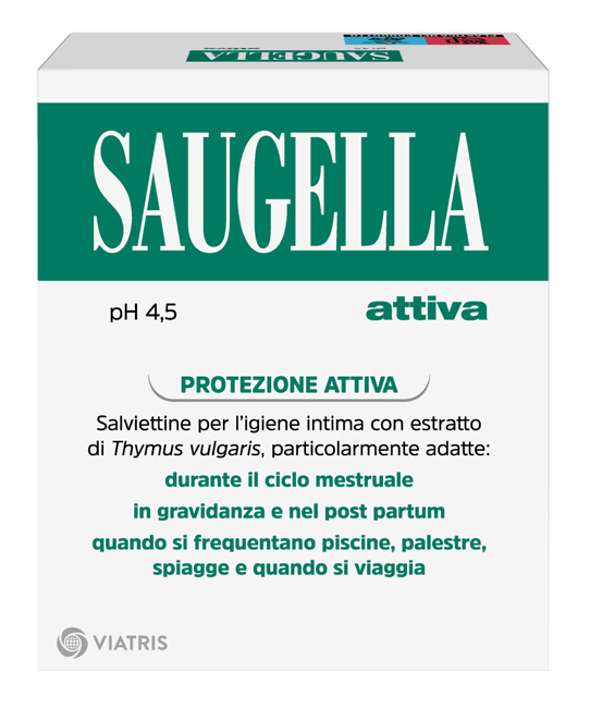SAUGELLA ATTIVA SALVIETTINE DETERGENTI 10 BUSTINE - Farmacianuova.eu