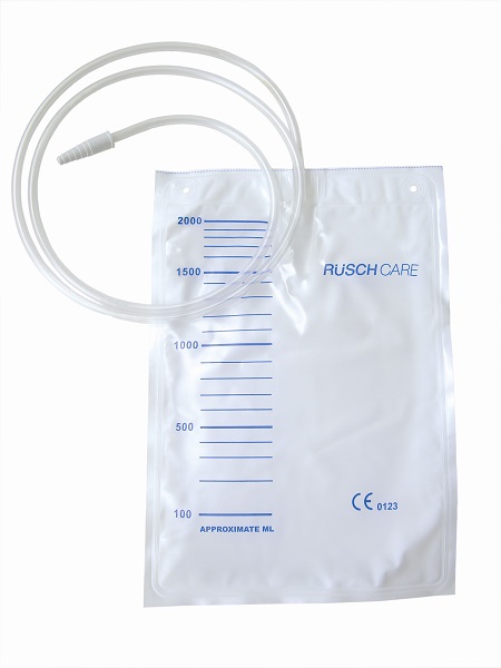 SACCA DI DRENAGGIO LETTO PER INCONTINENZA 2000ML IN PVC CON TUBO DI RACCORDO 130CM DIAMETRO 5X7MM MONOUSO 30 PEZZI - Farmacianuova.eu