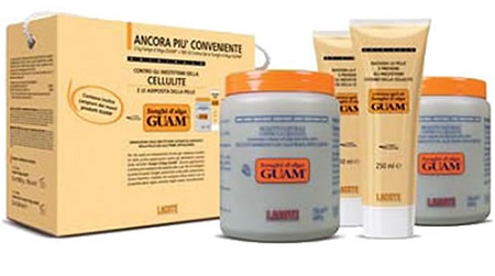 GUAM FANGHI D'ALGA DOPPIA CONVENIENZA CON FANGHI D'ALGA GUAM 2 X 1 KG + CREMA GEL 2 X 250 ML - Farmacianuova.eu