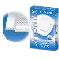 GARZA PRONTEX SOFT PAD COMPRESSA 5X7 CM 5 PEZZI - Farmacianuova.eu