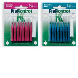 PLAKKONTROL SCOVOLINO MICRO 0,5 MM 8 PEZZI + MANICO - Farmacianuova.eu