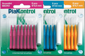 PLAKKONTROL SCOVOLINO CON MANICO MIDI 0,7 8 PEZZI - Farmacianuova.eu