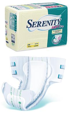 PANNOLONE PER INCONTINENZA SERENITY SOFTDRY FORMATO EXTRA TAGLIA LARGE 30 PEZZI - Farmacianuova.eu