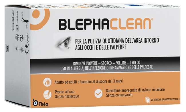 BLEPHACLEAN GARZE OCULARI STERILI A BASE DI ACIDO IALURONICO 20 PEZZI - Farmacianuova.eu