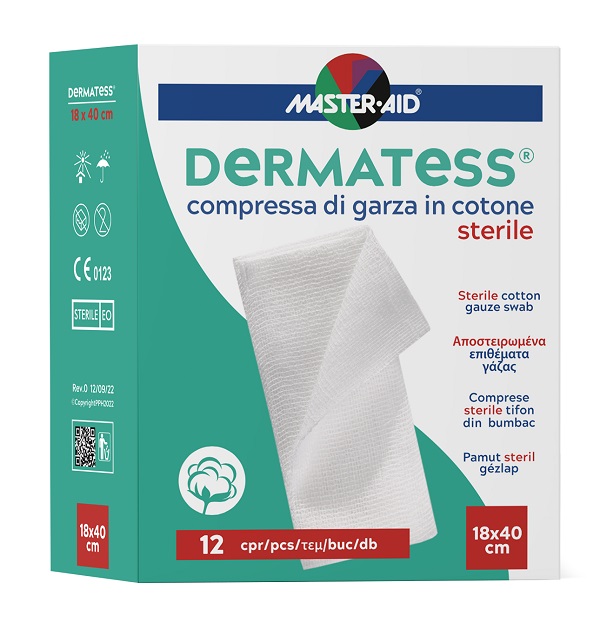 GARZA IDROFILA DERMATESS COT 18X40 12 PEZZI - Farmacianuova.eu