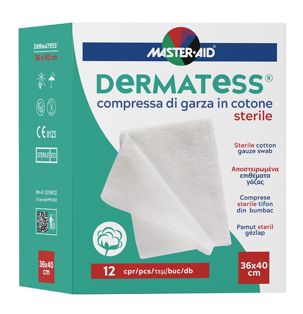 GARZA IDROFILA DERMATESS COT 36X40 12 PEZZI - Farmacianuova.eu