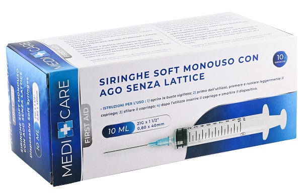 SIRINGA SOFT CAPACITA' 10ML AGO GAUGE 21 CONFEZIONE 10 PEZZI - Farmacianuova.eu