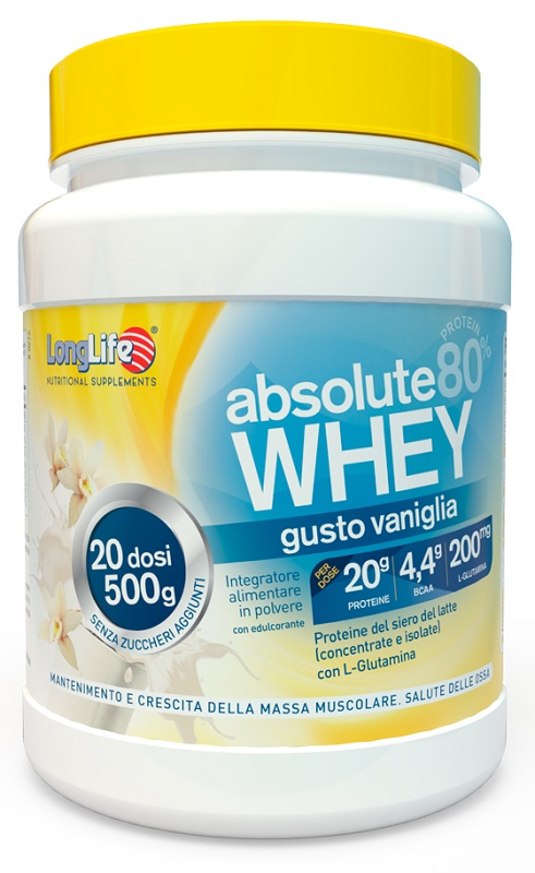 LONGLIFE ABSOLUTE WHEY VANIGLIA 500 G - Farmacianuova.eu
