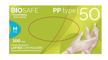 GUANTO IN LATTICE CON POLVERE AMBIDESTRO FORMA ANATOMICA SUPERFICIE LISCIA POLSINO ELASTICO RINFORZATO ANTIARROTOLAMENTO BIOSAFE PLUS BIANCO MISURA LARGE 100 PEZZI - Farmacianuova.eu