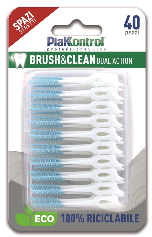 PLAKKONTROL BRUSH & CLEAN SCOVOLINI SPAZI STRETTI 40 PEZZI - Farmacianuova.eu