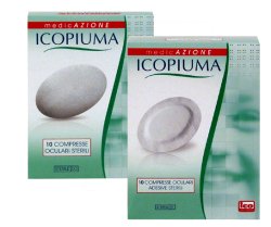 ICOPIUMA GARZA COMPRESSA OCULARE DI COTONE 10 PEZZI - Farmacianuova.eu
