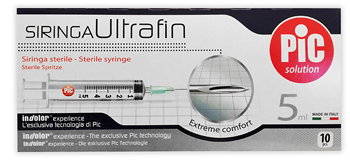 SIRINGA PIC ULTRAFINE 5 ML AGO 14 10 PEZZI - Farmacianuova.eu