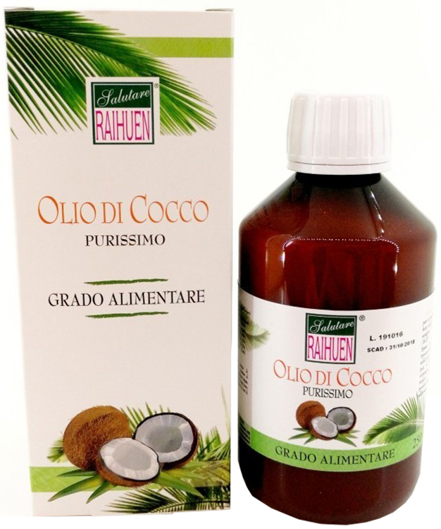 RAIHUEN OLIO COCCO GRADO ALIMENTARE 250 ML - Farmacianuova.eu