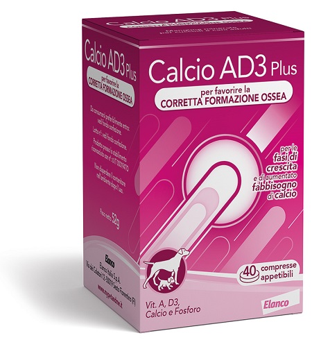 CALCIO AD3 PLUS 40 COMPRESSE APPETIBILI - Farmacianuova.eu