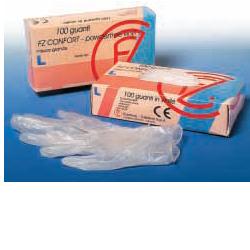 GUANTO IN VINILE CONFORT MISURA MEDIA ANTIADERENTE BIOCOMPATIBILE UTILIZZABILE ANCHE A CONTATTO CON SOSTANZE ALIMENTARI 100 PEZZI SENZA POLVERE - Farmacianuova.eu