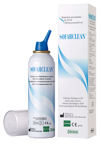 SOLUZIONE FISIOLOGICA SOFARCLEAN 150ML IN BOMBOLETTA PRESSURIZZATA - Farmacianuova.eu