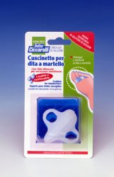 CUSCINETTO PER DITA A MARTELLO REALIZZATO IN GEL DI SILICONEBIANCO SEMITRASPARENTE SAGOMATA PER PROTEGGERE E DISTENDERE LE DITA CONTRATTE IGIENEPIEDE 2 PEZZI - Farmacianuova.eu