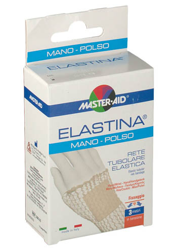 RETE TUBOLARE ELASTICA IPOALLERGENICA MASTER-AID ELASTINA MANO/POLSO 3 MT IN TENSIONE CALIBRO 3 CM - Farmacianuova.eu