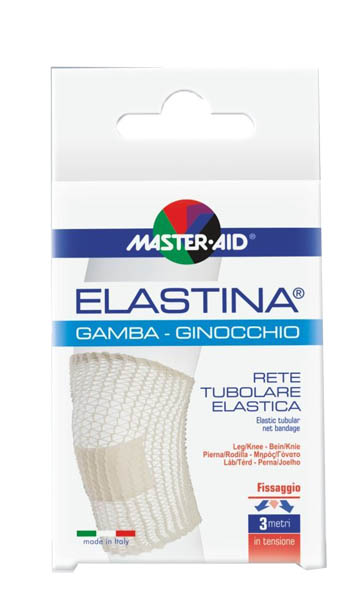RETE TUBOLARE ELASTICA IPOALLERGENICA MASTER-AID ELASTINA GAMBA/GINOCCHIO 3 MT IN TENSIONE CALIBRO 5 CM - Farmacianuova.eu