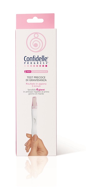 TEST PRECOCE DI GRAVIDANZA CONFIDELLE PROGRESS 2 PEZZI - Farmacianuova.eu