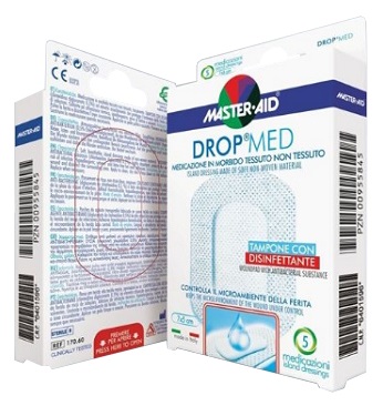MEDICAZIONE COMPRESSA AUTOADESIVA DERMOATTIVA IPOALLERGENICA AERATA MASTER-AID DROP MED 7X5 5 PEZZI - Farmacianuova.eu