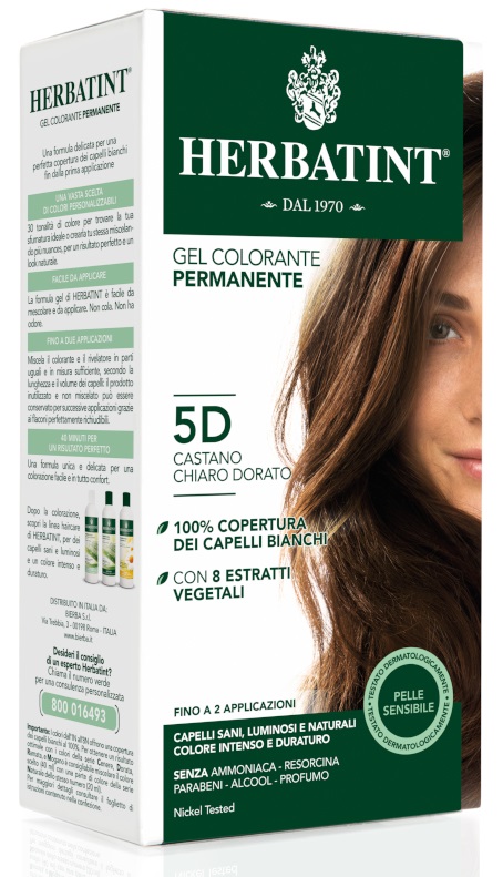 HERBATINT 5D CASTANO CHIARO DORATO 150 ML - Farmacianuova.eu