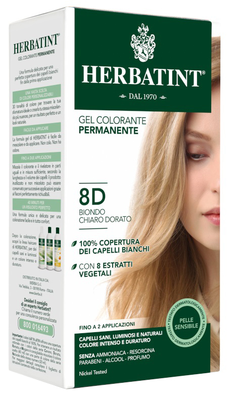 HERBATINT 8D BIONDO CHIARO DORATO 150 ML - Farmacianuova.eu