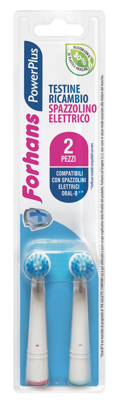 FORHANS POWER PLUS TESTINA 2 PEZZI RICAMBIO - Farmacianuova.eu