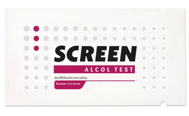 ALCOL TEST MONOUSO RILEVA ALCOL NELL'ORGANISMO TRAMITE SALIVA SCREEN ALCOL TEST - Farmacianuova.eu