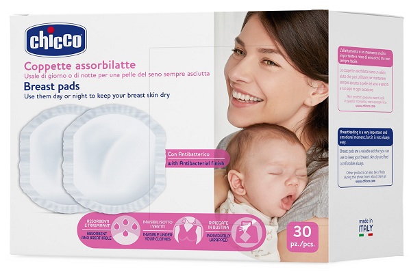 CHICCO COPPETTA ASSORBILATTE ANTIBATTERICA 30 PEZZI - Farmacianuova.eu