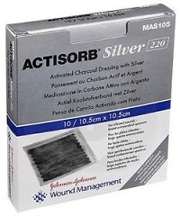 ACTISORB SILVER MEDICAZIONE IN CARBONE ATTIVO CON ARGENTO 10,5X10,5 CM 3 PEZZI - Farmacianuova.eu