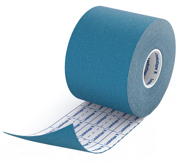 BENDA ADESIVA LEUKOTAPE K PER TAPING FISIOTERAPICO LARGHEZZA 5 CM LUNGHEZZA 5 M COLORE BLU IN ROTOLO - Farmacianuova.eu