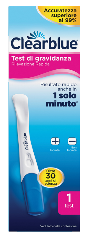 TEST DI GRAVIDANZA CLEARBLUE RILEVAZIONE RAPIDA 1 PEZZO - Farmacianuova.eu