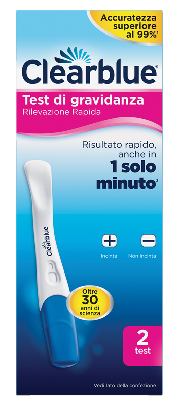 TEST DI GRAVIDANZA CLEARBLUE RILEVAZIONE RAPIDA 2 PEZZI - Farmacianuova.eu