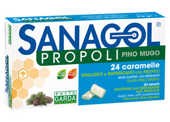 SANAGOL PROPOLI PINO MUGO 24 CARAMELLE - Farmacianuova.eu