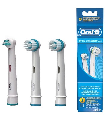 ORALB ORTHO CARE ESSENTIALS TESTINE SPAZZOLINO ELETTRICO APPARECCHIO ORTODONTICO 3 PEZZI - Farmacianuova.eu