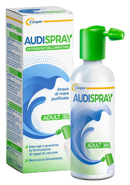 AUDISPRAY ADULT SOLUZIONE DI ACQUA DI MARE IPERTONICA SPRAY SENZA GAS DETERSIONE ORECCHIO 50 ML - Farmacianuova.eu