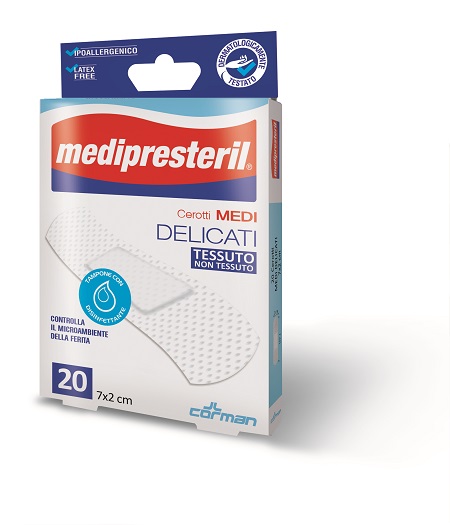 CEROTTO MEDIO MEDIPRESTERIL DELICATO TNT 7X2CM 20 PEZZI - Farmacianuova.eu