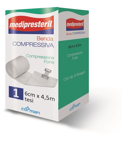 BENDA MEDIPRESTERIL COMPRESSIONE FORTE M4,5X6CM TESI - Farmacianuova.eu