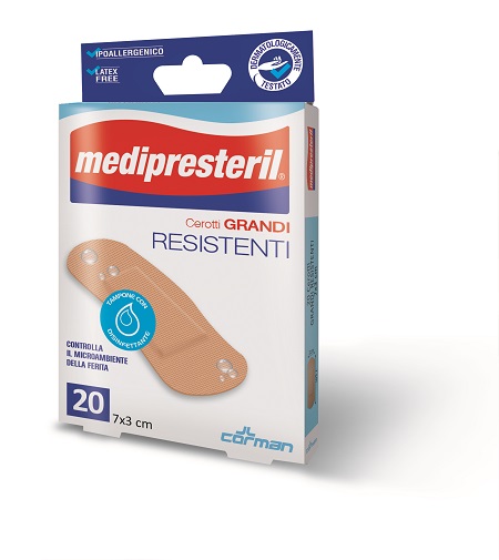 CEROTTO MEDIPRESTERIL RESISTENTI MEDI 7X2CM 20 PEZZI - Farmacianuova.eu