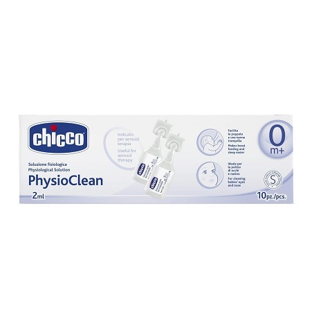 CHICCO PHYSIOCLEAN SOLUZIONE FISIOLOGICA 10 FLACONCINI 2 ML - Farmacianuova.eu