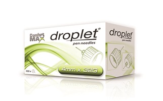 AGO PER PENNA DA INSULINA DROPLET COMFORT MAX 32 GAUGE 4 MM 100 PEZZI - Farmacianuova.eu
