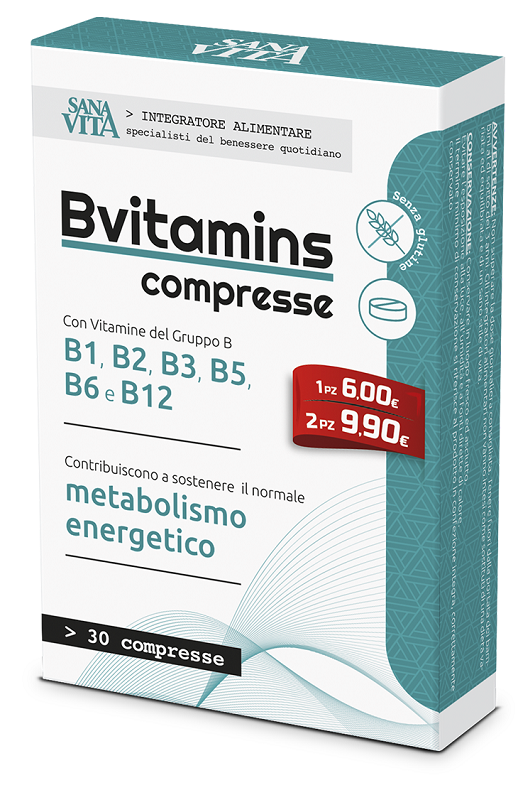SANAVITA B-VITAMINS 30 COMPRESSE - Farmacianuova.eu