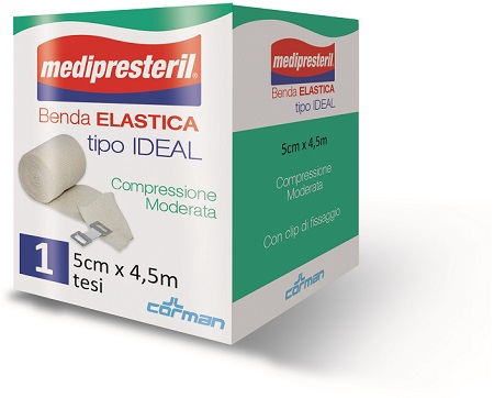 BENDA ELASTICA MEDIPRESTERIL IDEAL COMPRESSIONE MODERATA M4,5X5CM TESI - Farmacianuova.eu